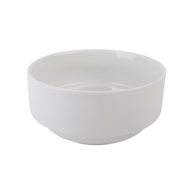 White Rimmed Dining Bowl