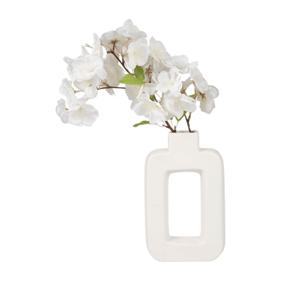 Lincoln White Cut-Out Vase