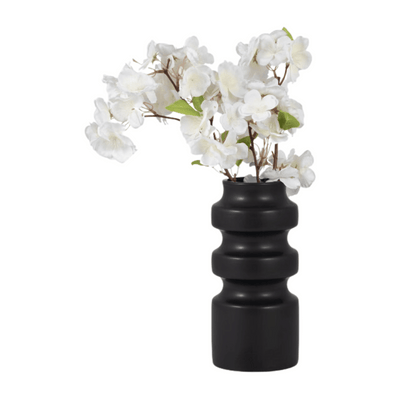 Small Black Tiered Vase