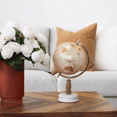 Wood & Marble Globe