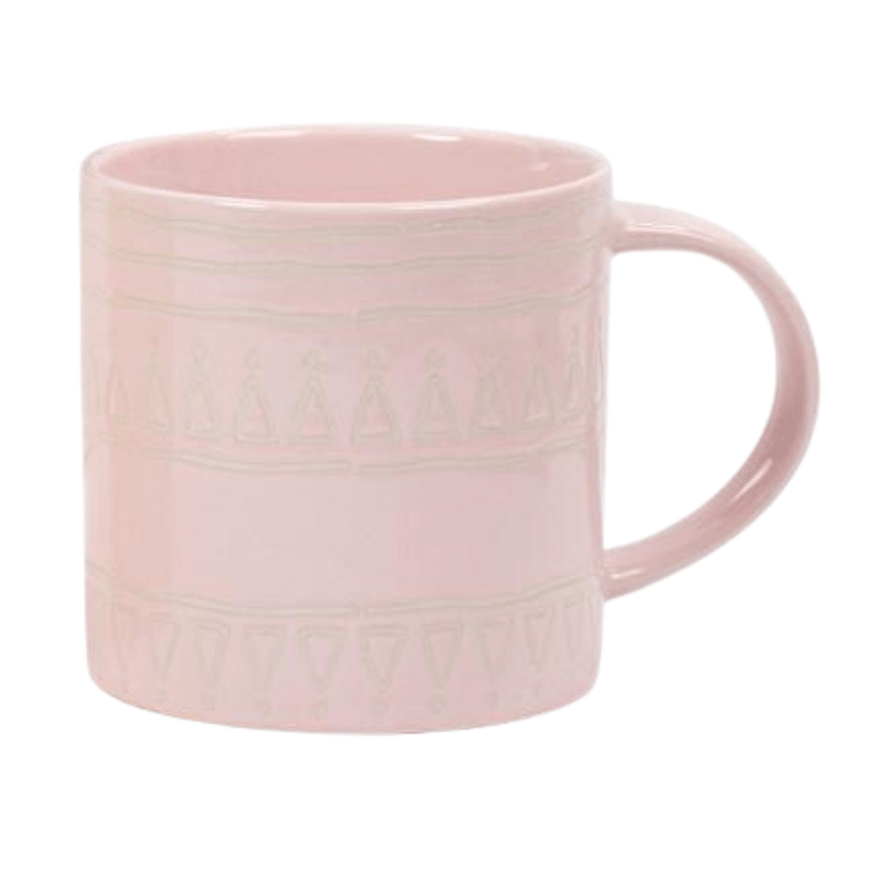 Teagan Embossed Mug - Pink