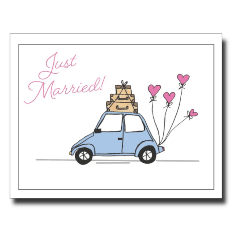 Just Married Road Trip Greeting Card