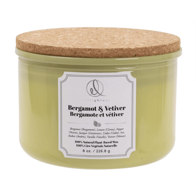 Bergamot & Vetiver 3-Wick Wood Lid Candle