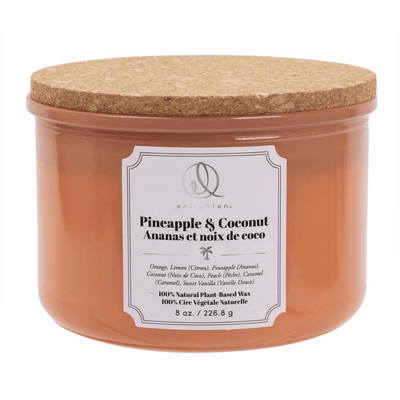 Pineapple & Coconut 3-Wick Wood Lid Candle