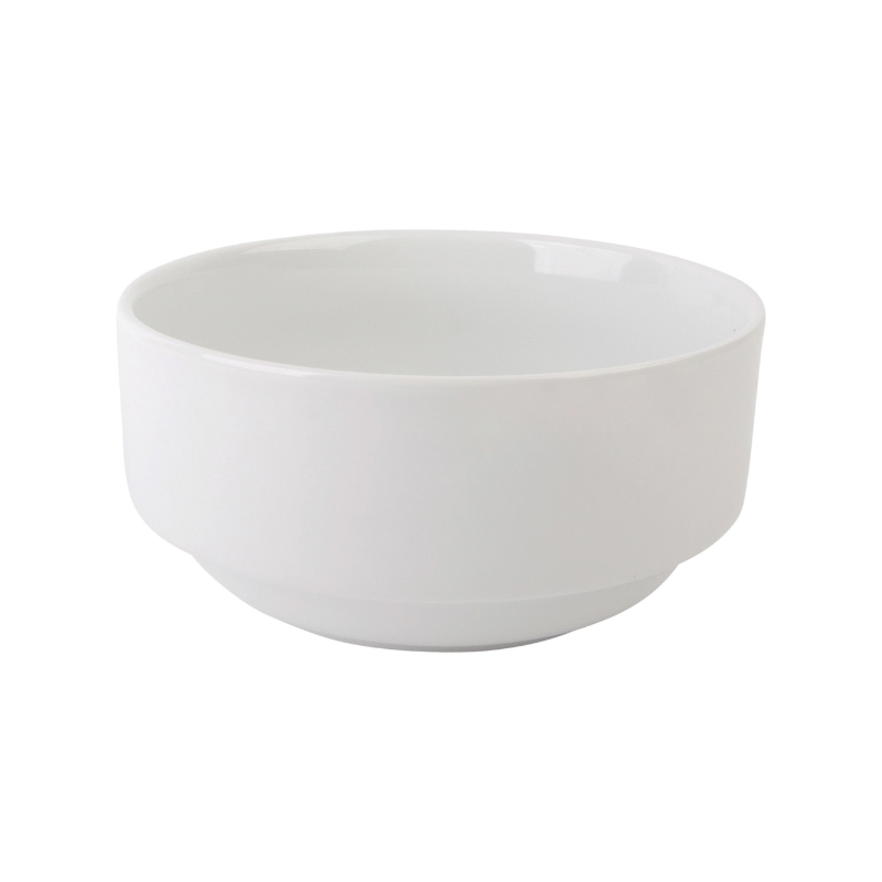 White Rimmed Dining Bowl