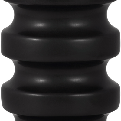 Large Black Tiered Vase