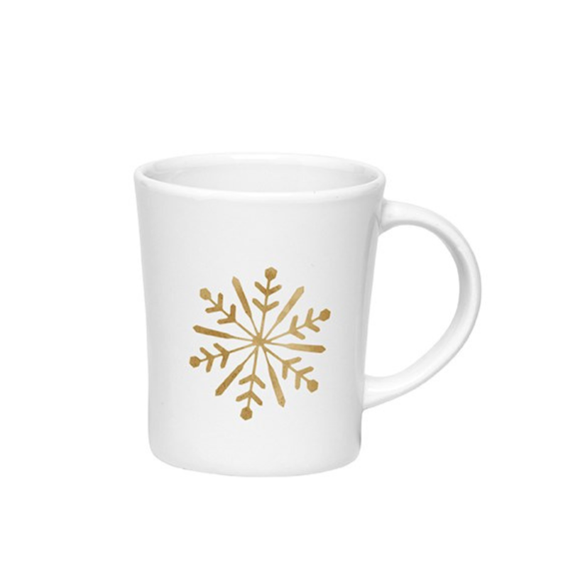 Gold Snowflake Mug