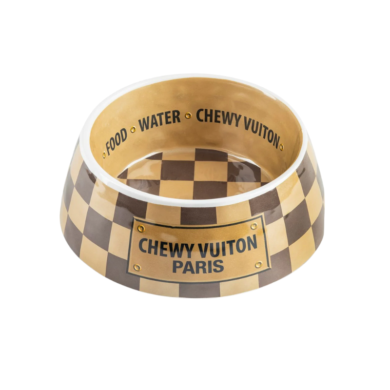 Checker Chewy Vuiton Bowl - Small