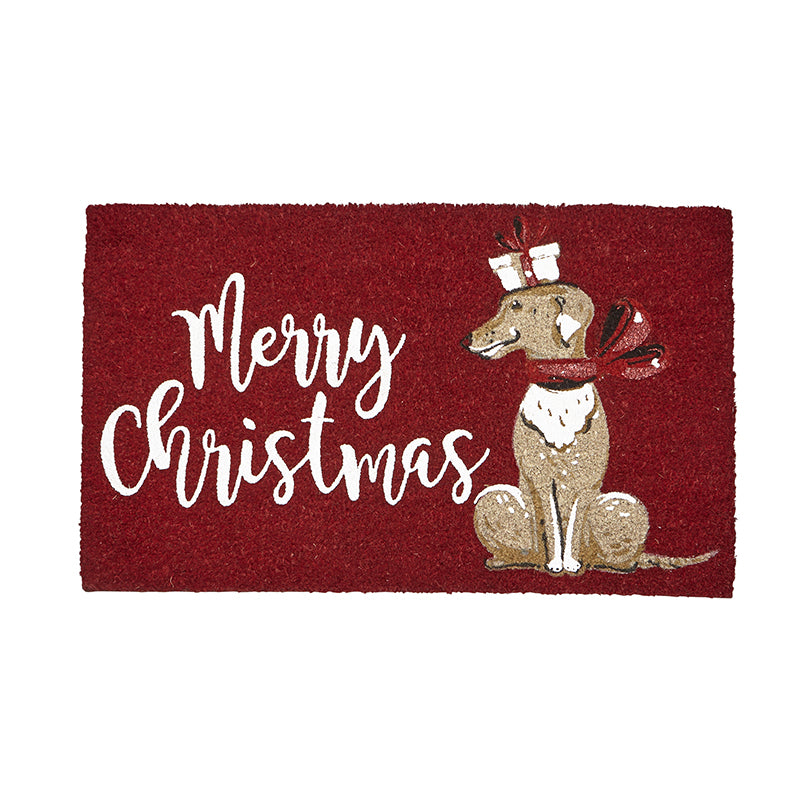 Merry Christmas Dog Door Mat