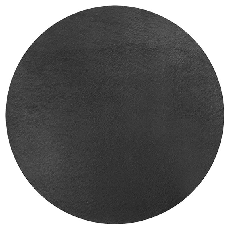 Studio Leather Black Round Placemat