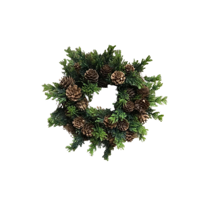 Grass Pinecone Candle Ring