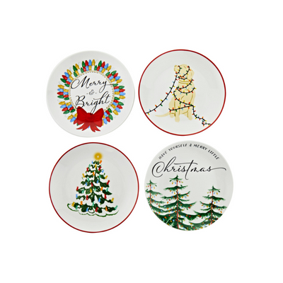 Merry Lights Appetizer Plates - Set of 4