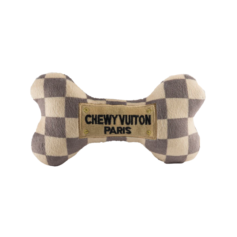 Checker Chewy Vuiton Bone - Large